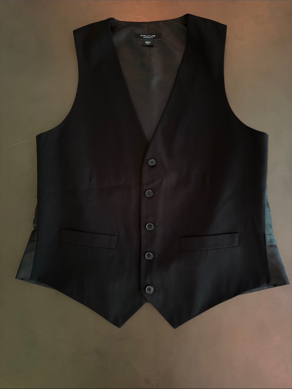 Structure Black Women's Dress Vest - Tailored Five-Button Waistcoat
